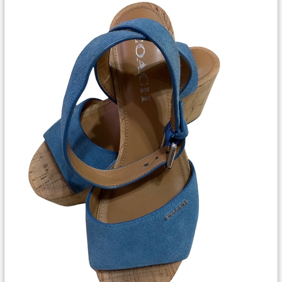 Pre loved Coach Women’s Becka Open Toe Casual Platform Suede Sandals Sz 6.5 - Picture 4 of 10